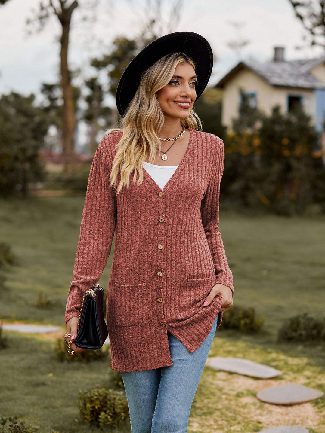 Gracie® | Stylische Herbstmode Strickjacke mit Knöpfen für Frauen