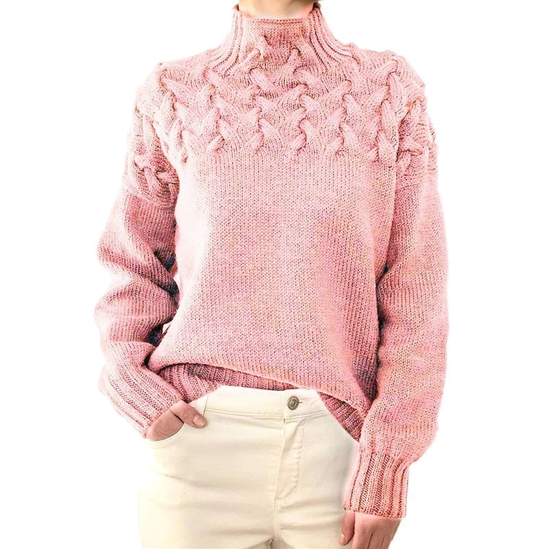 Layne® | Warm gestrickter Damen-Rollkragenpullover in Unifarbe