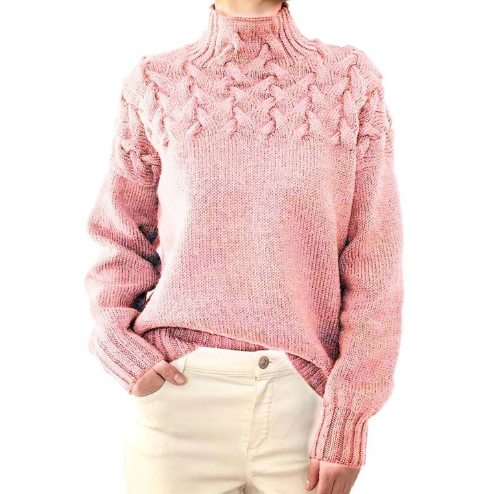 Layne® | Warm gestrickter Damen-Rollkragenpullover in Unifarbe