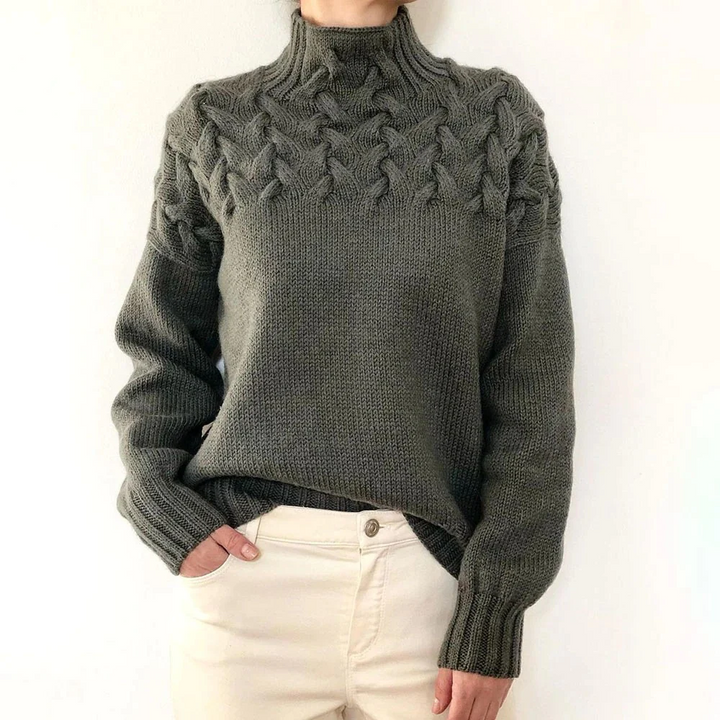 Layne® | Warm gestrickter Damen-Rollkragenpullover in Unifarbe