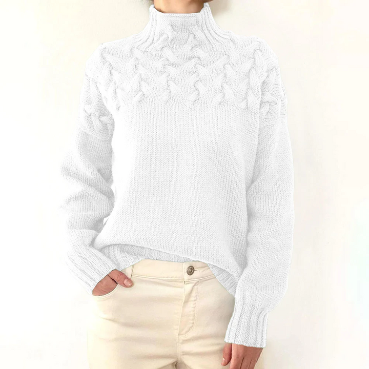 Layne® | Warm gestrickter Damen-Rollkragenpullover in Unifarbe