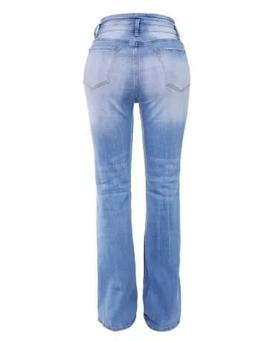 Stella® | Vintage Inspired 90' High Waisted Flare Jeans in Blau